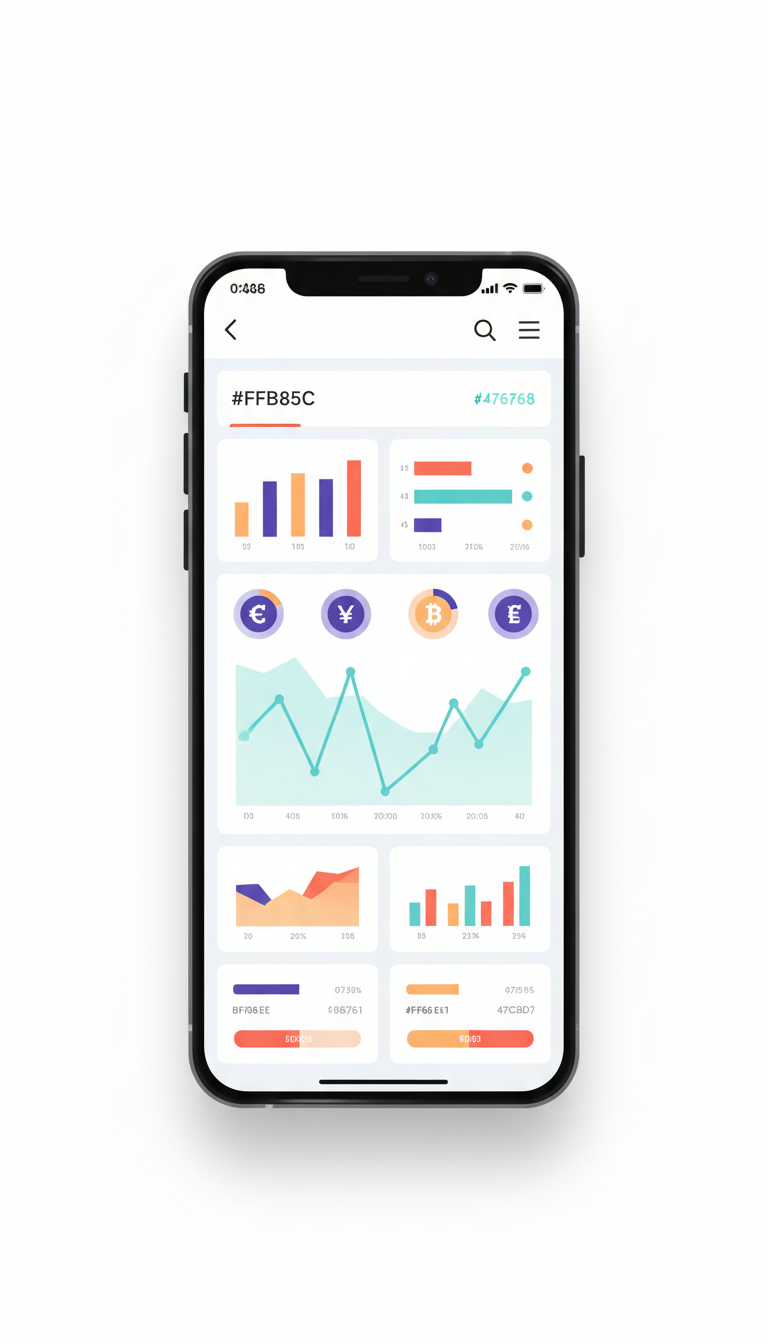 Crypto tracking interface mobile app