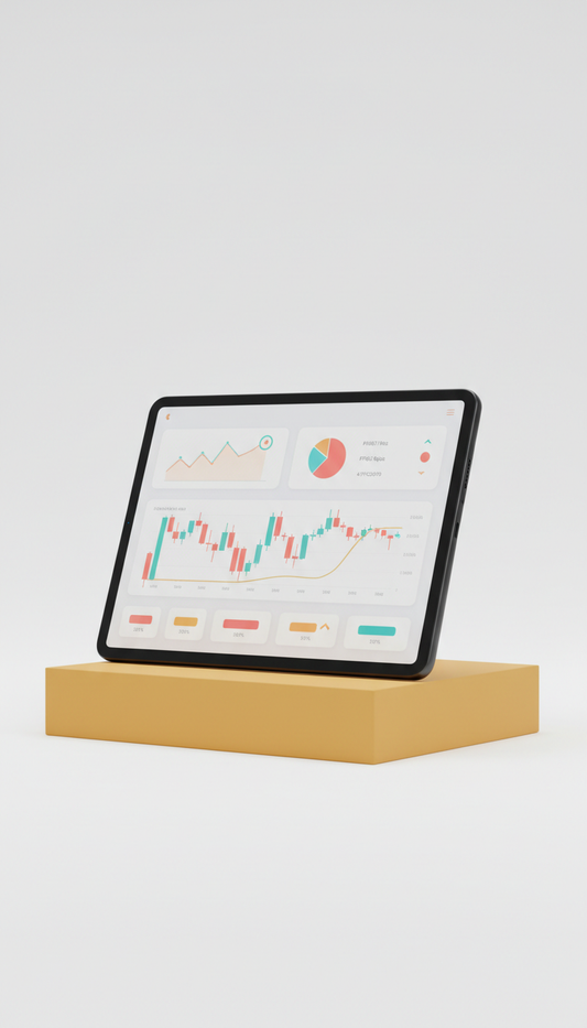 Crypto signal dashboard tablet device